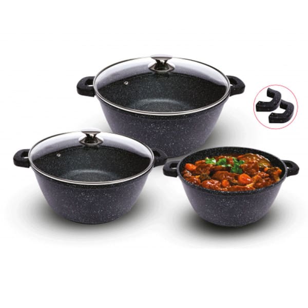 Set De 3 Faitouts TECHWOOD Gris (TP6-FT248) Set De 3 Faitouts TECHWOOD Gris (TP6-FT248)